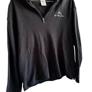 VINTAGE Disney Black Quarter-Zip  Sweatshirt